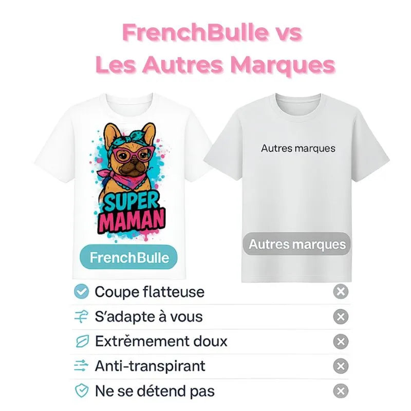 T-shirt Bouledogue Français “Maman Cool” – Le Cadeau Parfait Pour les Amoureuses de Frenchies