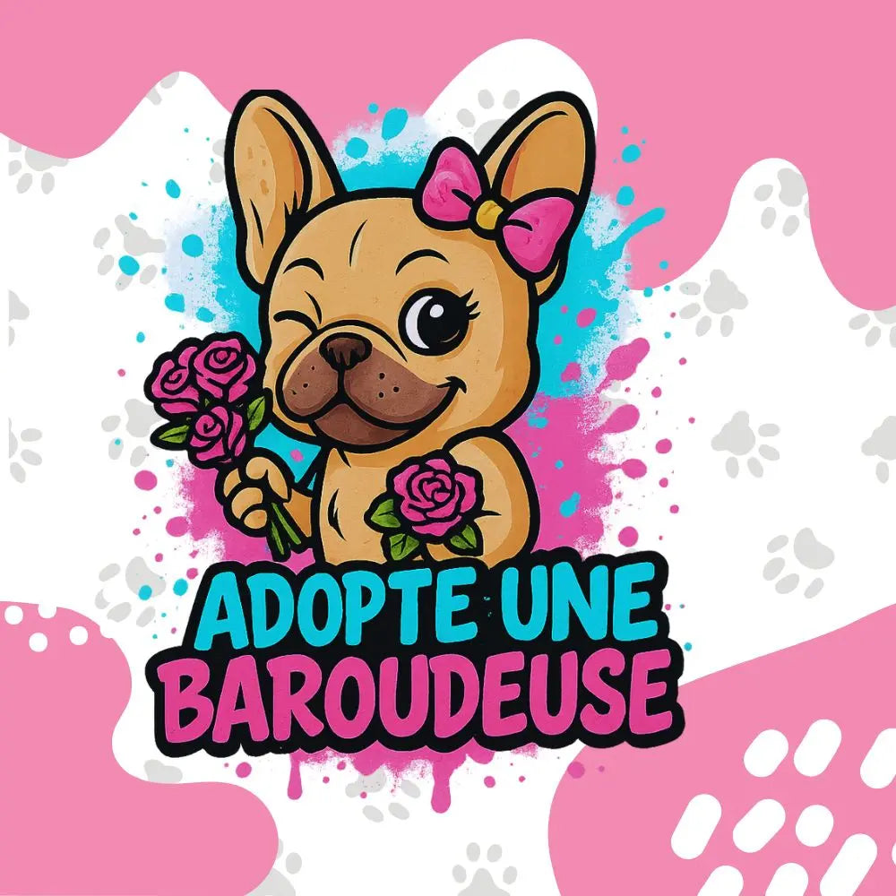 Adopte une Baroudeuse 🌍 | T-shirt Bouledogue Français - FrenchBulle  