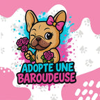 Adopte une Baroudeuse 🌍 | T-shirt Bouledogue Français - FrenchBulle  