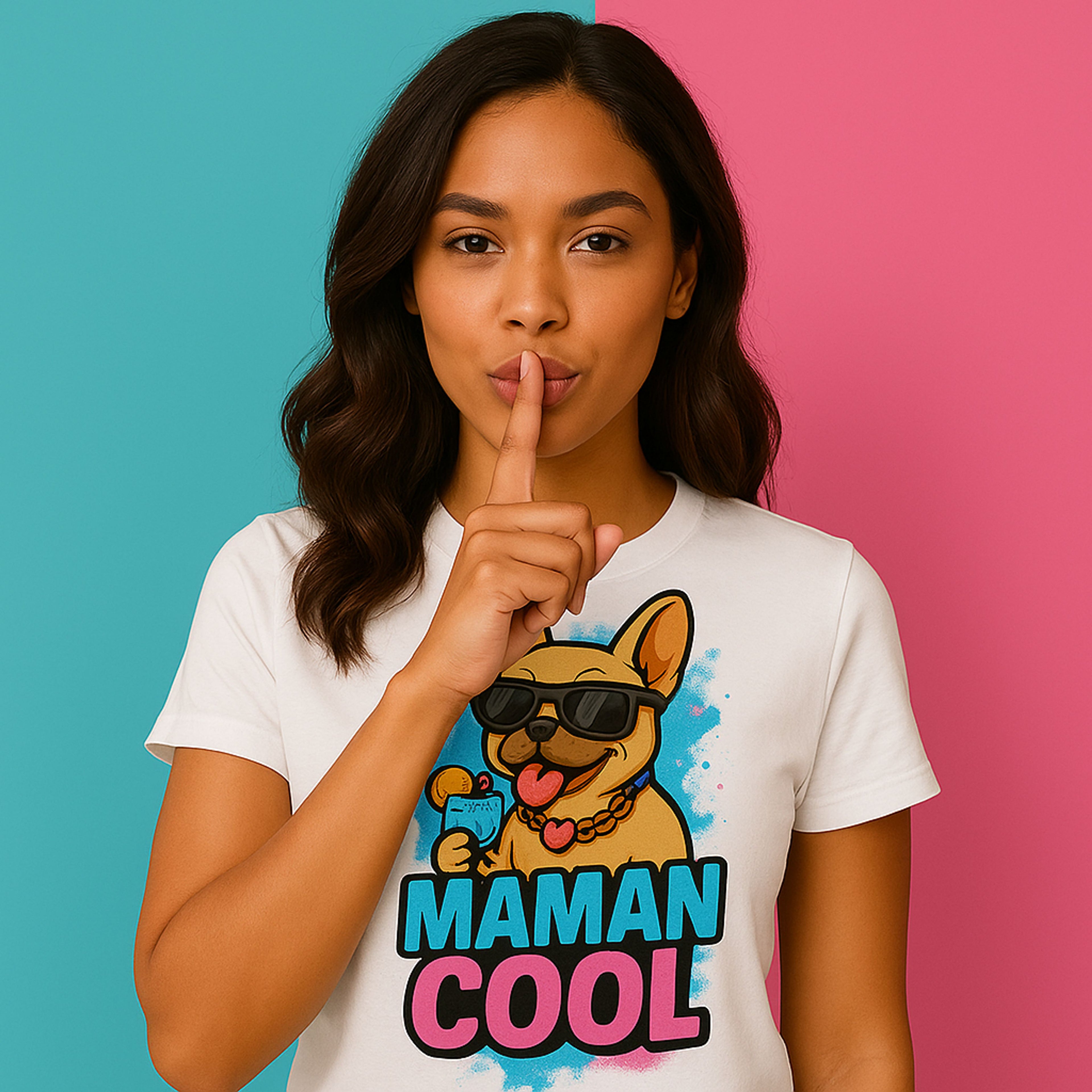 T-shirt Bouledogue Français Maman Cool – Cadeau original