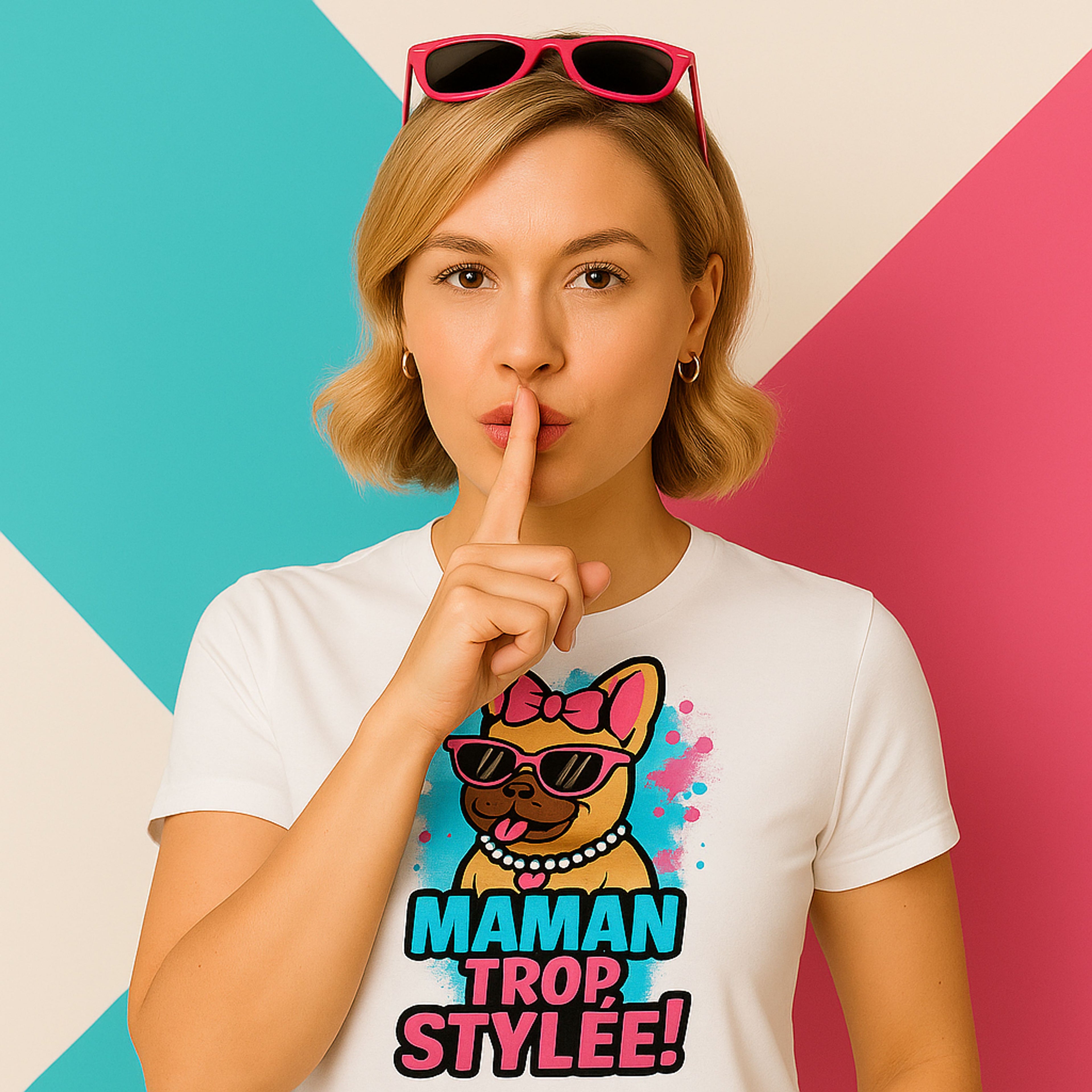 T-shirt Bouledogue Français Maman Trop Stylée – Cadeau original