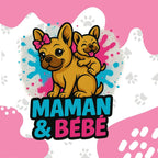 Duo Maman & Bébé 👩‍👧 | T-shirt Bouledogue Français - FrenchBulle  