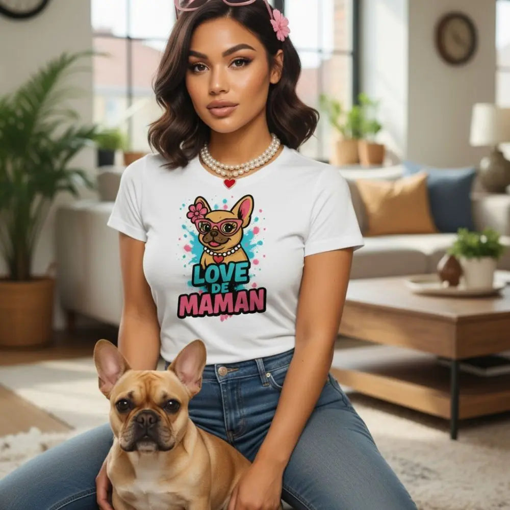 Love de Maman ❤️ | T-shirt Bouledogue Français - FrenchBulle  