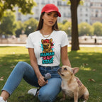 T-shirt Femme Frenchie | Maman Rap Star 🎤 - FrenchBulle  