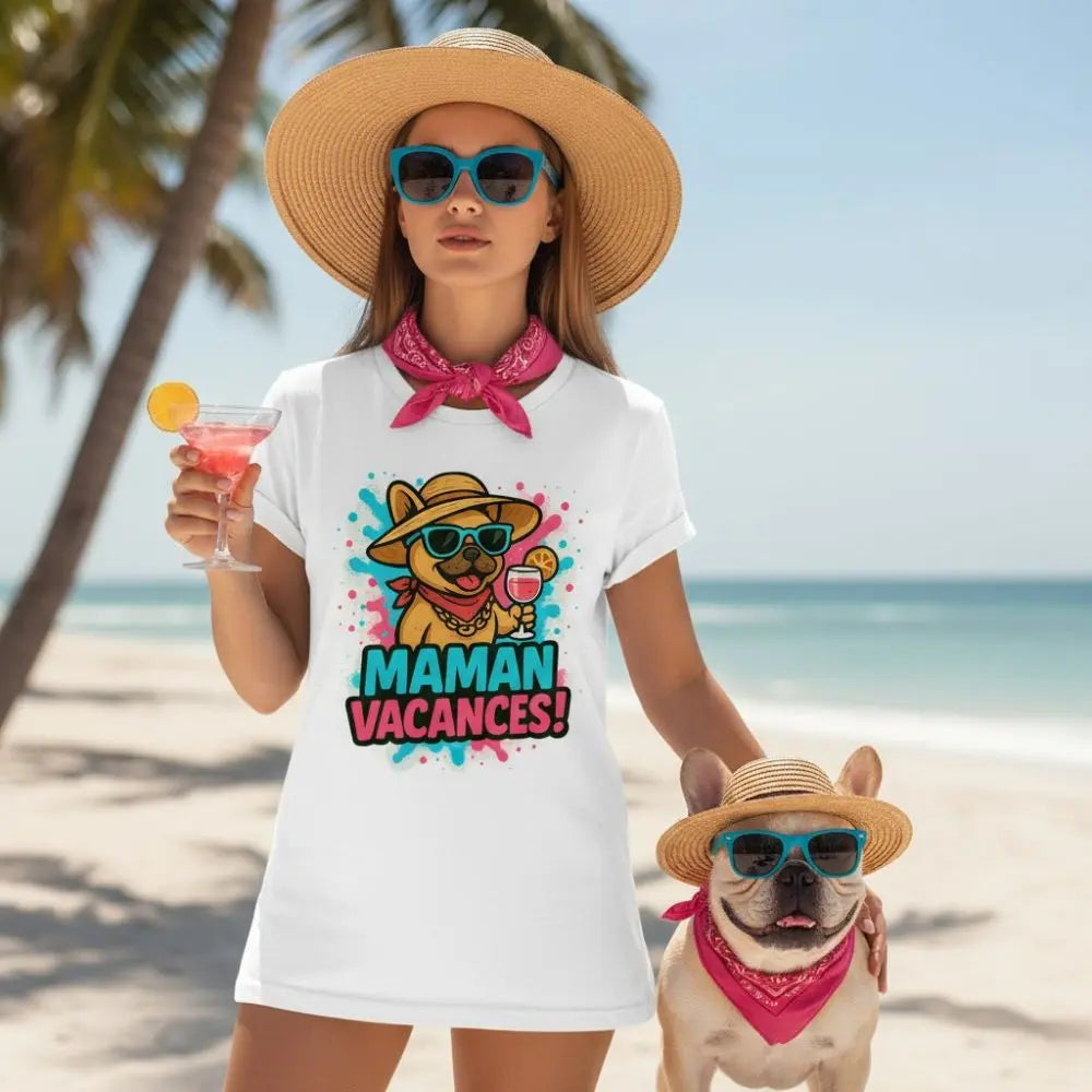 T-shirt Bouledogue Français | Maman Vacances ☀️ FrenchBulle