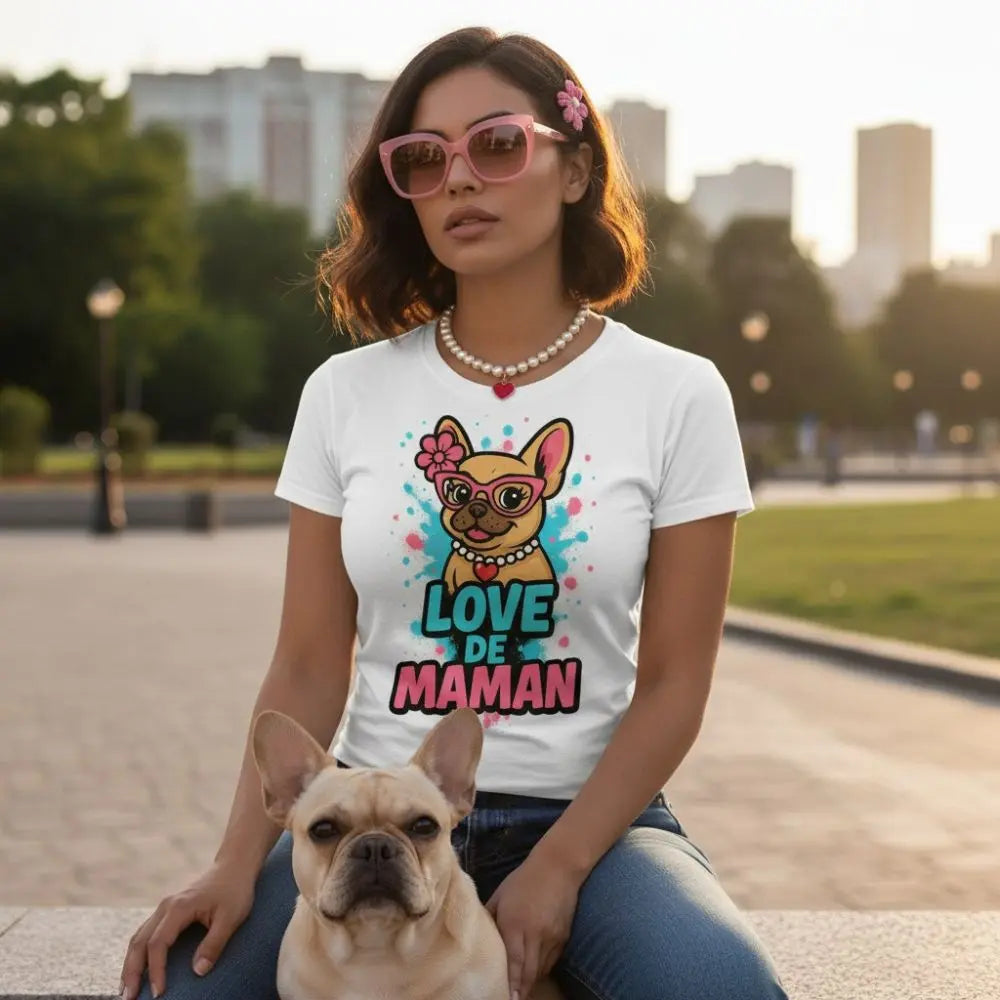 Love de Maman ❤️ | T-shirt Bouledogue Français - FrenchBulle  