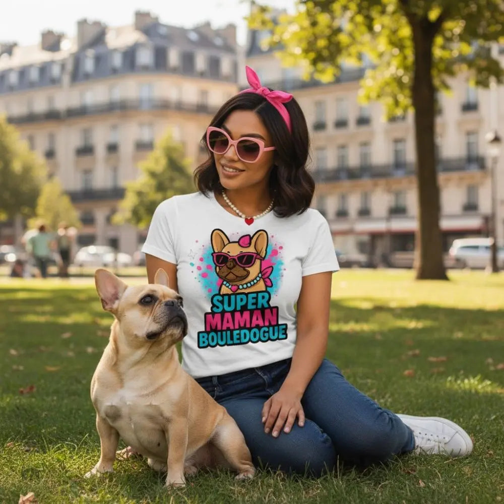 Super Maman Bouledogue 💪 | T-shirt Frenchie FrenchBulle