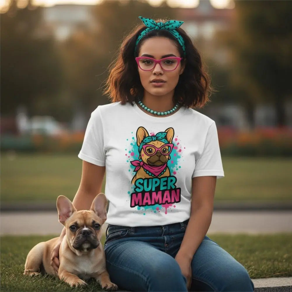T-shirt Bouledogue Français | Super Maman 💖 FrenchBulle