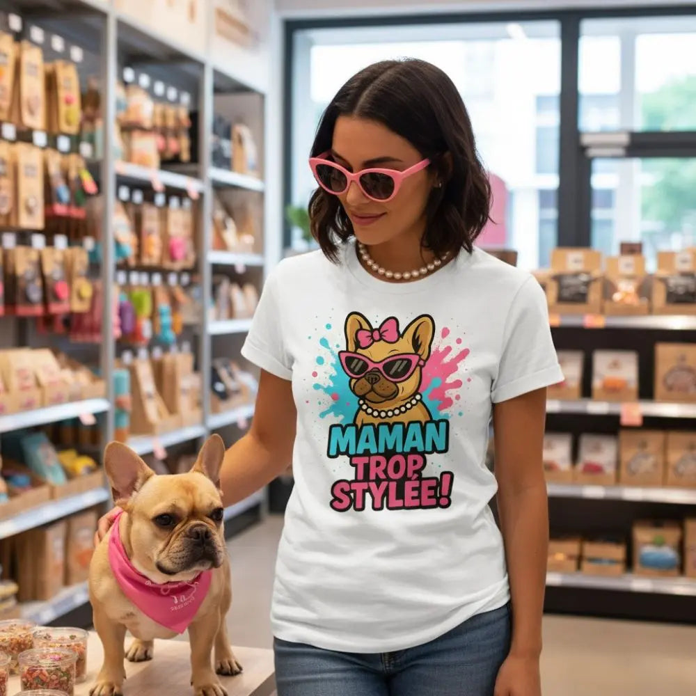 Maman Trop Stylée 👗 | T-shirt Frenchie Mode - FrenchBulle  