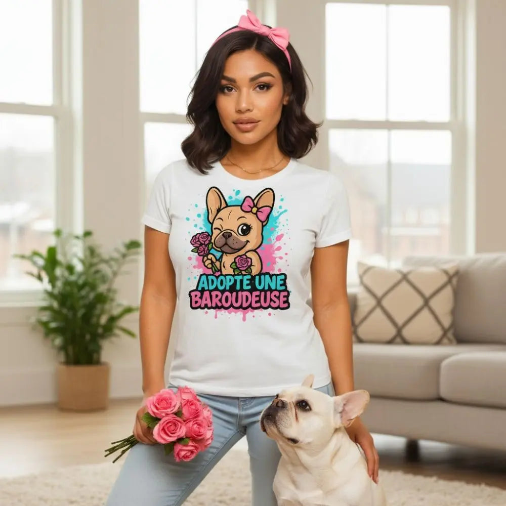 Adopte une Baroudeuse 🌍 | T-shirt Bouledogue Français - FrenchBulle  