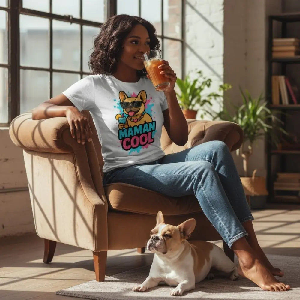 T-shirt Bouledogue Français | Maman Cool 🐾 - FrenchBulle  