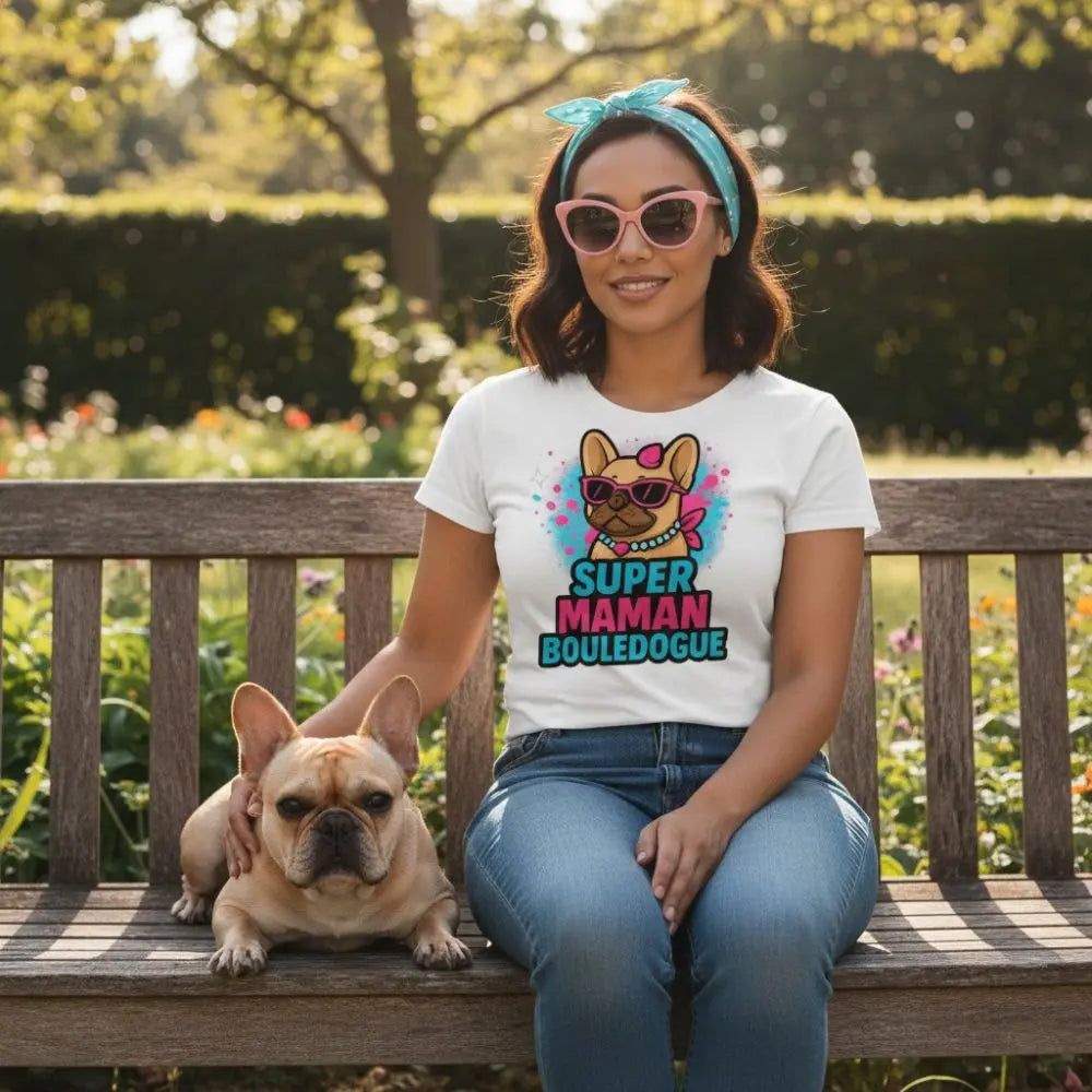 T-shirt Bouledogue Français | Super Maman 💖 FrenchBulle