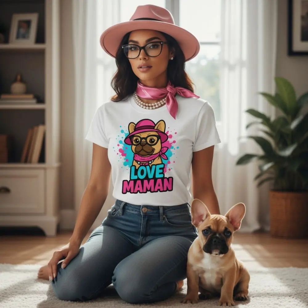Love Maman 💕 | T-shirt Frenchie Lover FrenchBulle