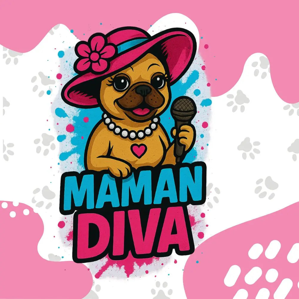 Maman Diva 👑 | T-shirt Bouledogue Français Chic - FrenchBulle  