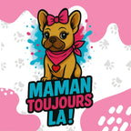 Maman Toujours Là 🐶 | T-shirt Bouledogue Français - FrenchBulle  