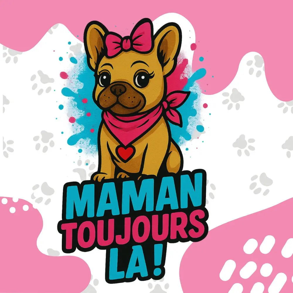 Maman Toujours Là 🐶 | T-shirt Bouledogue Français - FrenchBulle  