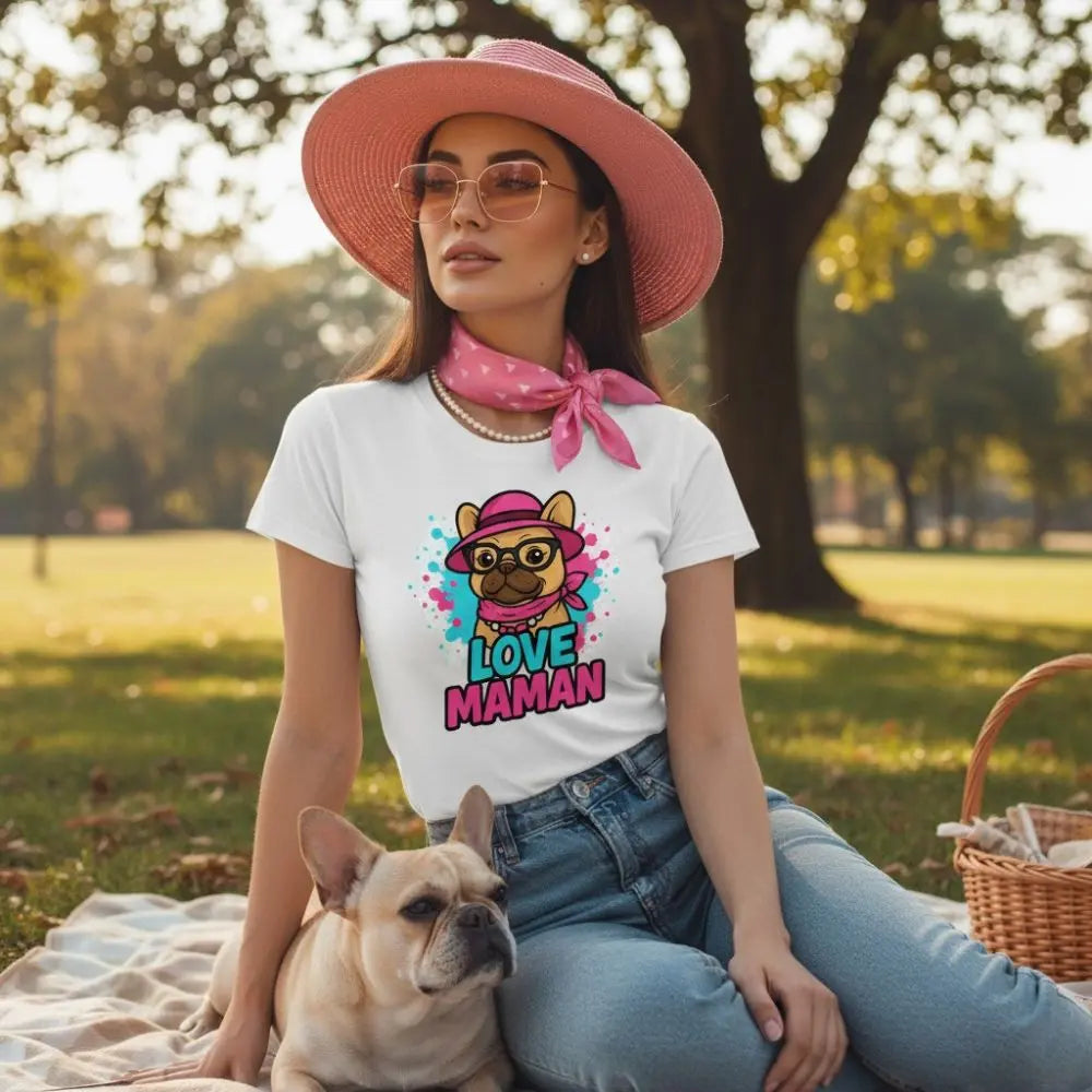 Love Maman 💕 | T-shirt Frenchie Lover FrenchBulle