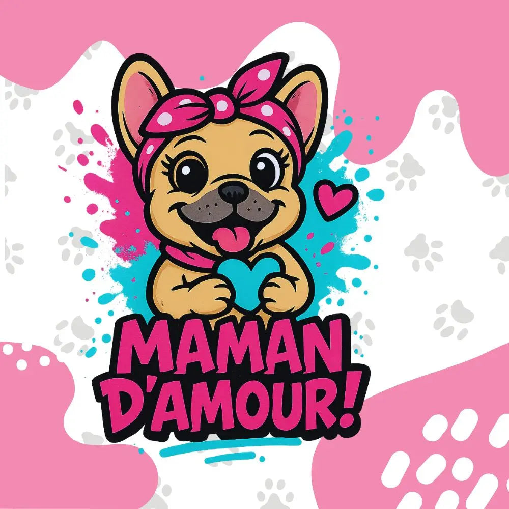 Maman d’Amour 💓 | T-shirt Bouledogue Français - FrenchBulle  