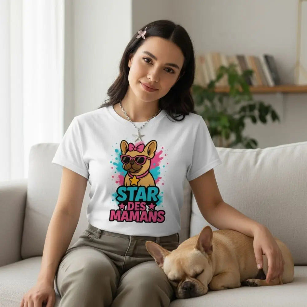 Stars des Mamans 🌟 | T-shirt Bouledogue Français - FrenchBulle  