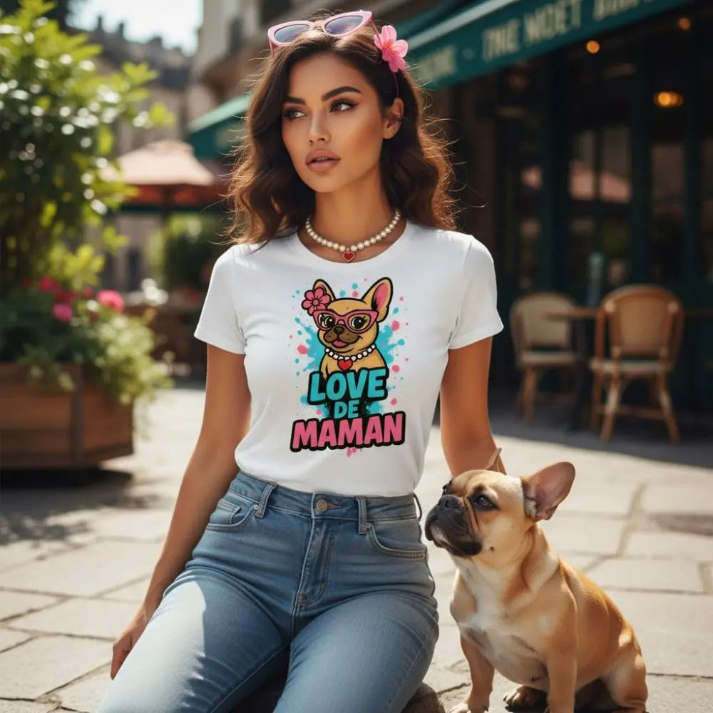 Love de Maman ❤️ | T-shirt Bouledogue Français - FrenchBulle  