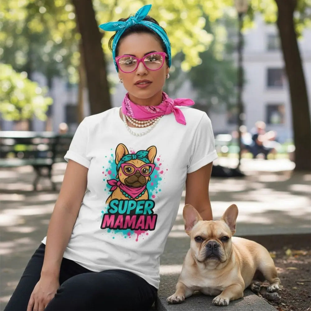 T-shirt Bouledogue Français | Super Maman 💖 FrenchBulle