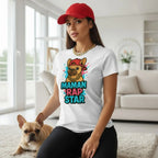 T-shirt Femme Frenchie | Maman Rap Star 🎤 - FrenchBulle  