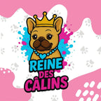 Reine des Câlins 🐾 | T-shirt Bouledogue Français FrenchBulle