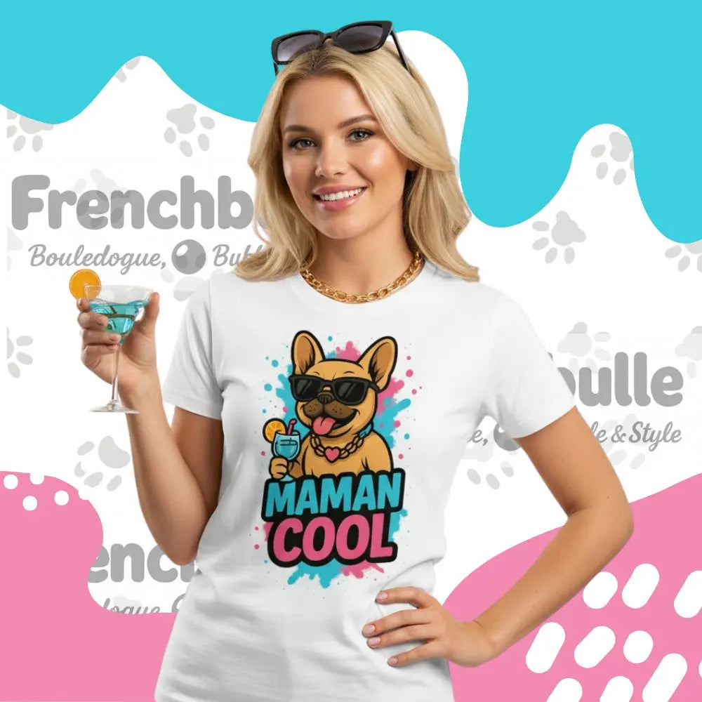 T-shirt Bouledogue Français | Maman Cool 🐾 - FrenchBulle  