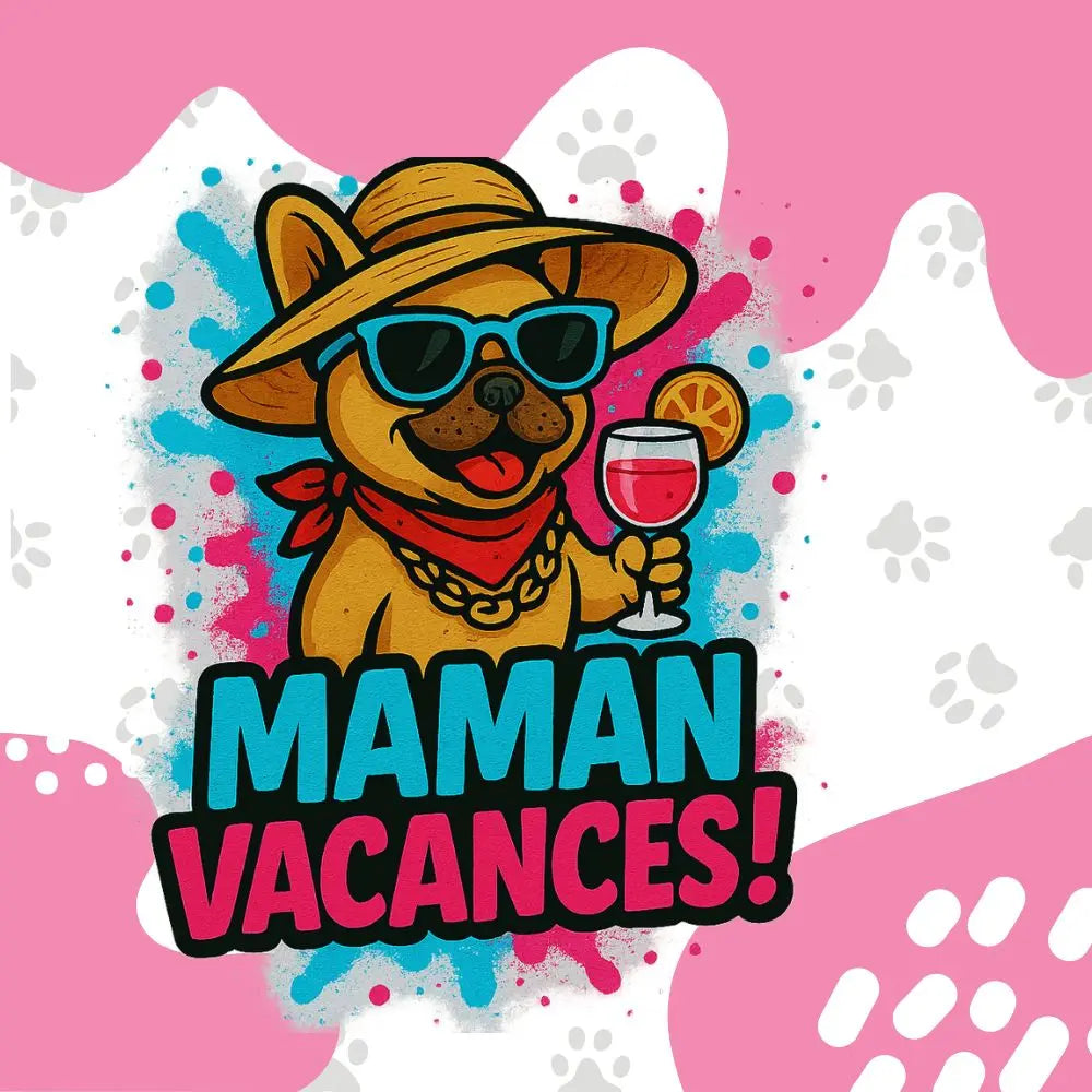 T-shirt Bouledogue Français | Maman Vacances ☀️ FrenchBulle