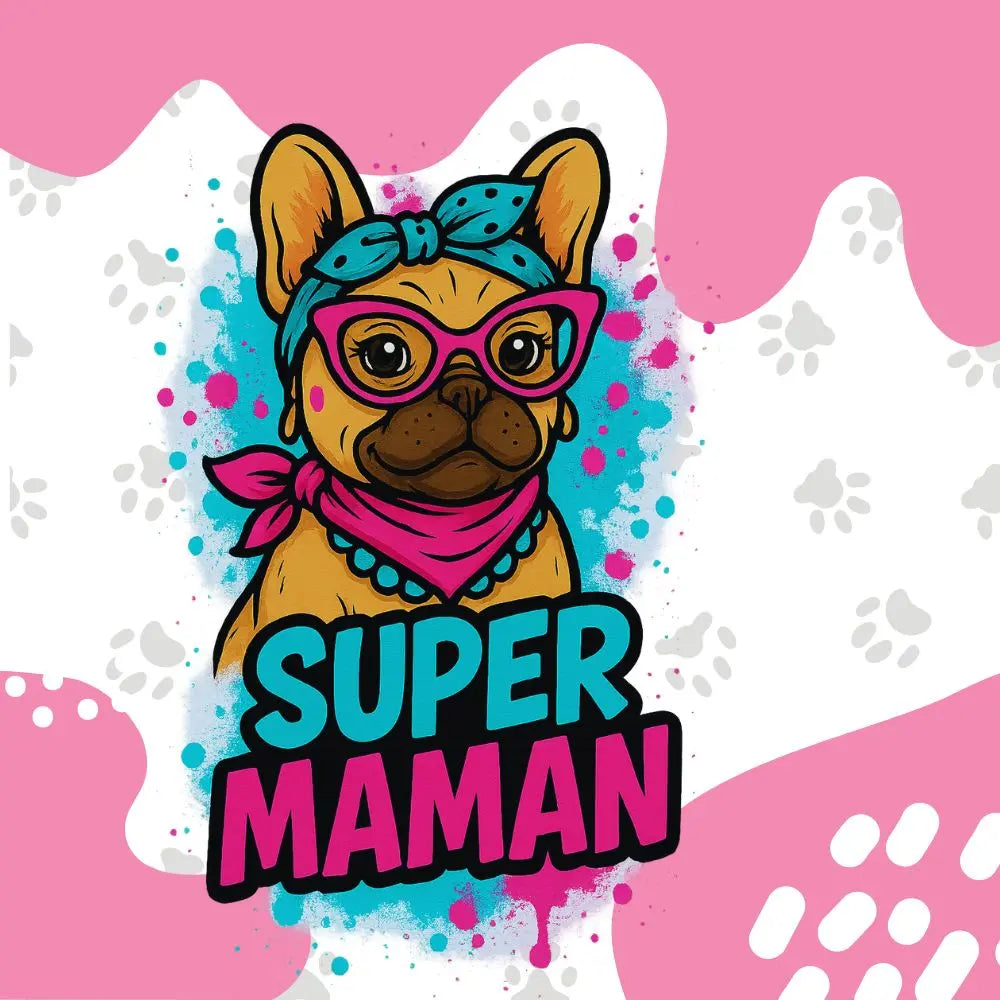 T-shirt Bouledogue Français | Super Maman 💖 FrenchBulle
