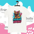 Maman Apéro 🍸 | T-shirt Bouledogue Français - FrenchBulle  