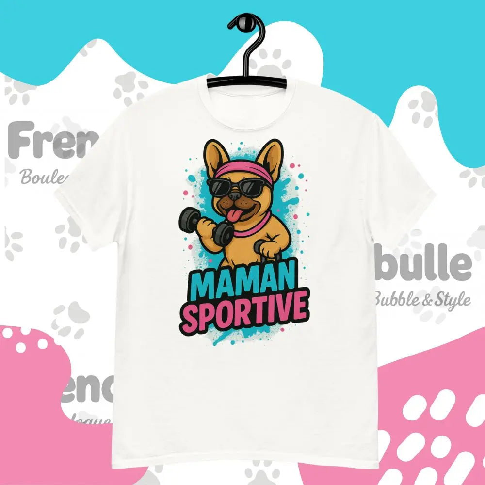 Maman Sportive 💪 | T-shirt Bouledogue Français FrenchBulle