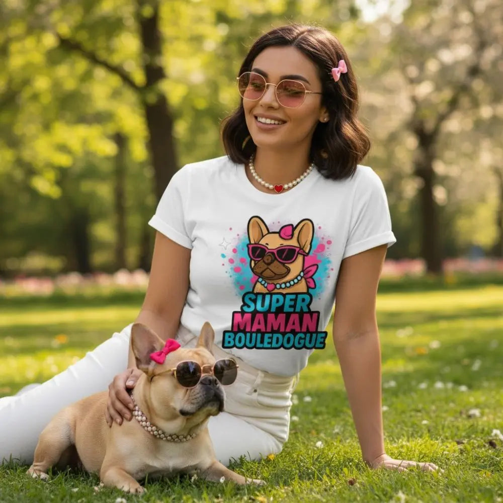 Super Maman Bouledogue 💪 | T-shirt Frenchie FrenchBulle
